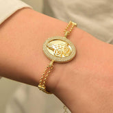 Silver Gold Tughra Women's Bracelet